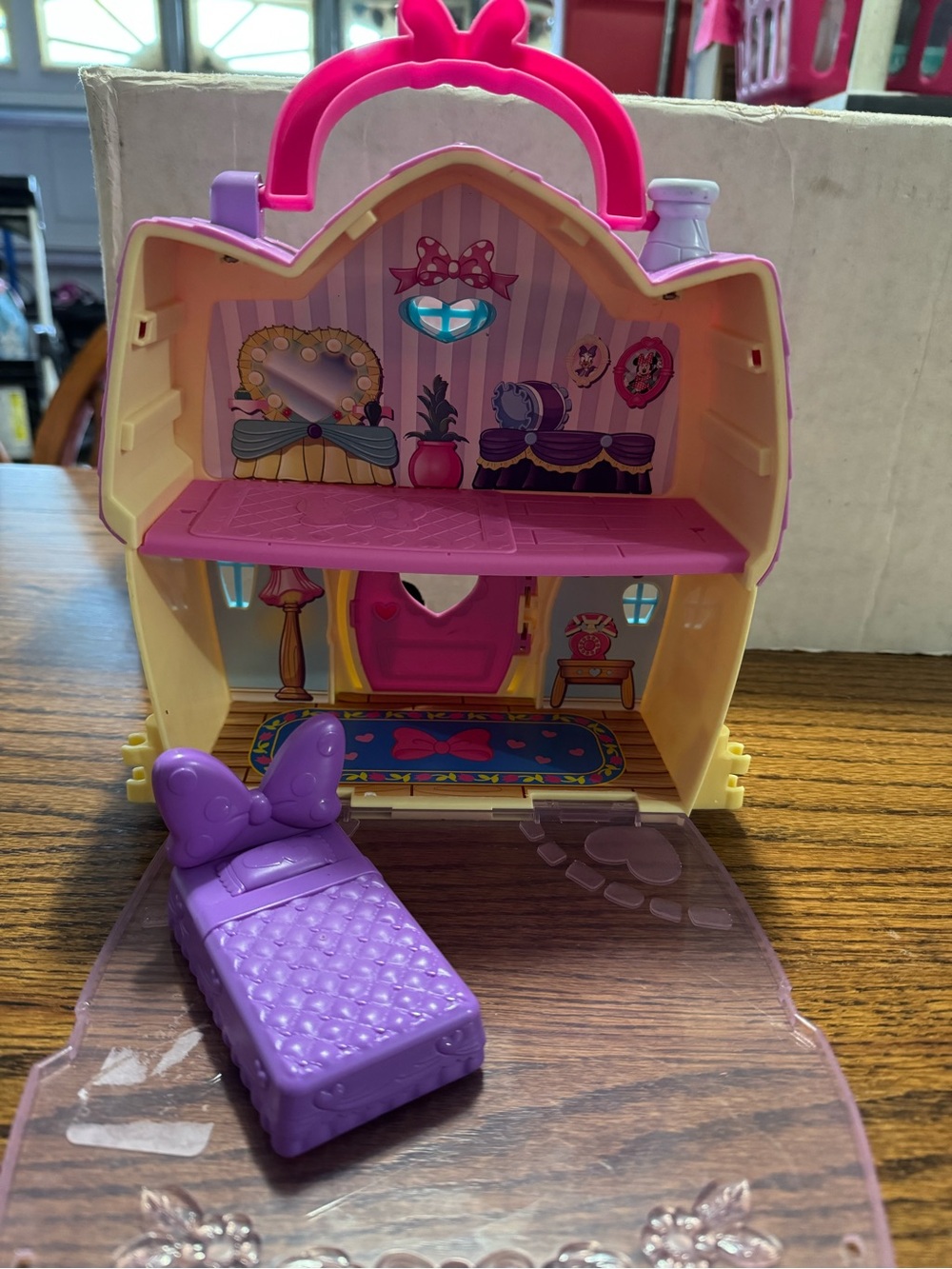 Minnie Mouse house Kids Toy Playset - Purple & Pink Mini Dollhouse